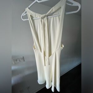 Creamy white backless dress, Medium, Zara